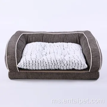 Anjing bulu palsu yang boleh ditanggalkan sofa bolster bolster